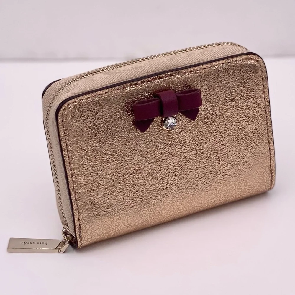 Kate Spade Small Zip Around Card Case Wallet Other Wrapping Party Clittering